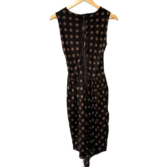 Ulla Johnson 2 Penelope Polka Dot 100% Silk Chiffon Dress $465 Sleeveless Black - Picture 3 of 10